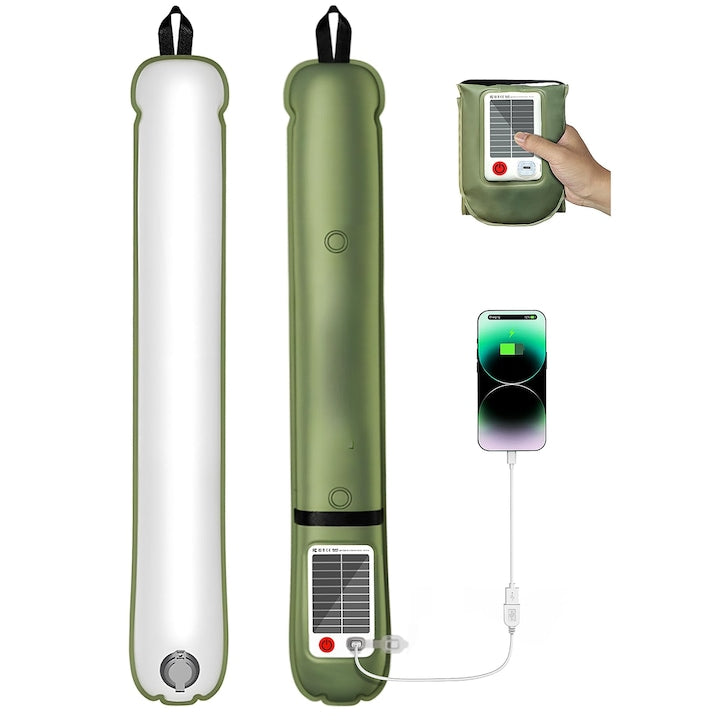 Lumini solare pentru fotografie de studio inregistrare video streaming reincarcabile 4 moduri de iluminare lampa gonflabila impermeabila IP66 lumina foto portabila WALALLA verde
