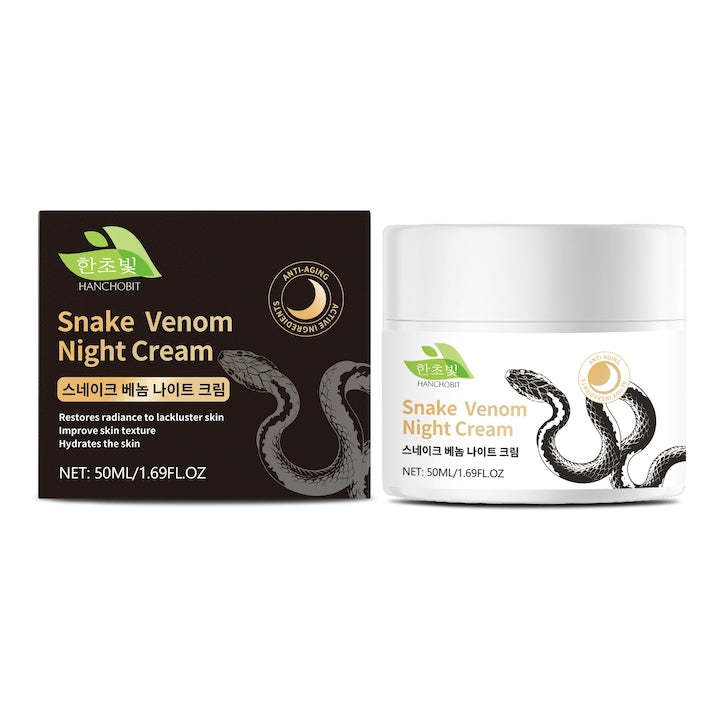 Crema de noapte cu venin de sarpe HANCHOBIT 2 buc hidratare de lunga durata textura usoara