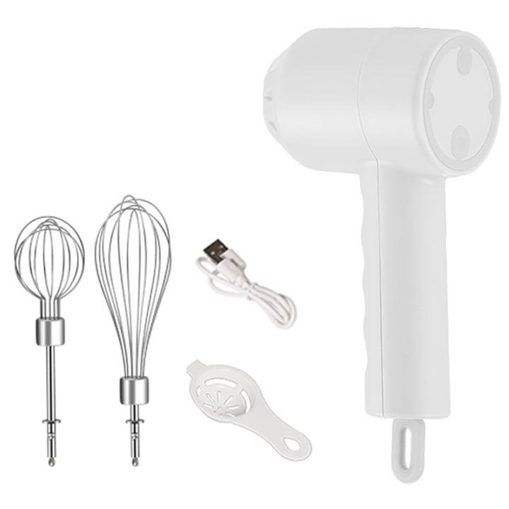 Mixer portabil multifunctional 3 viteze incarcare USB alb
