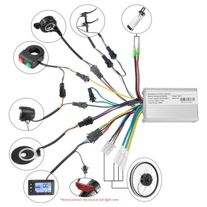Display controler 350W pentru bicicleta electrica 24V/36V/48V set accesorii bicicleta electrica S830