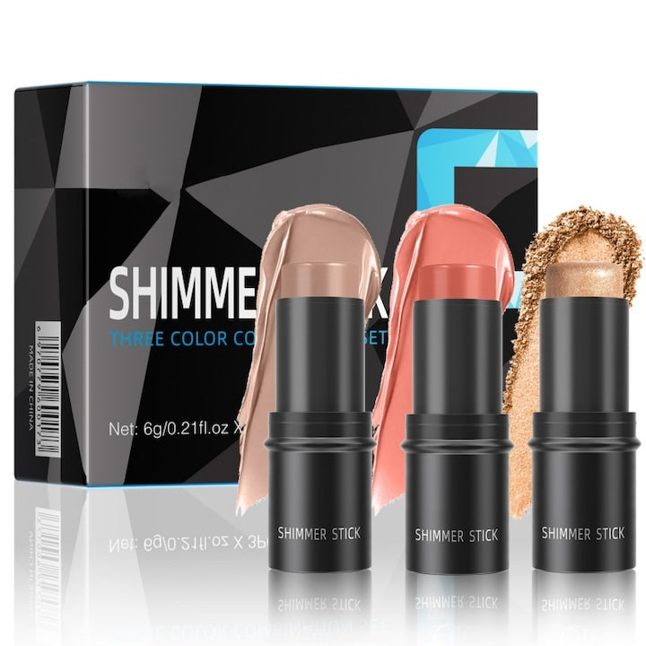 Stick pentru contur fard de obraz crema Highlight Contour rezistent la apa de lunga durata pachet de 3 86 g