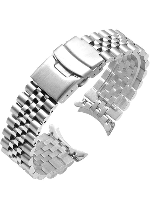OEM - Curea ceas metalica 22mm flexibila argintie 185x22mm set accesorii 12 rate cu 0% dobândă