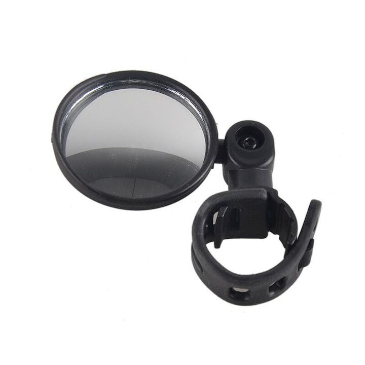 Bicycle Rearview Mirror Glass/Silicone 3D Adjustment 360 Degrees 7.9 cm Black