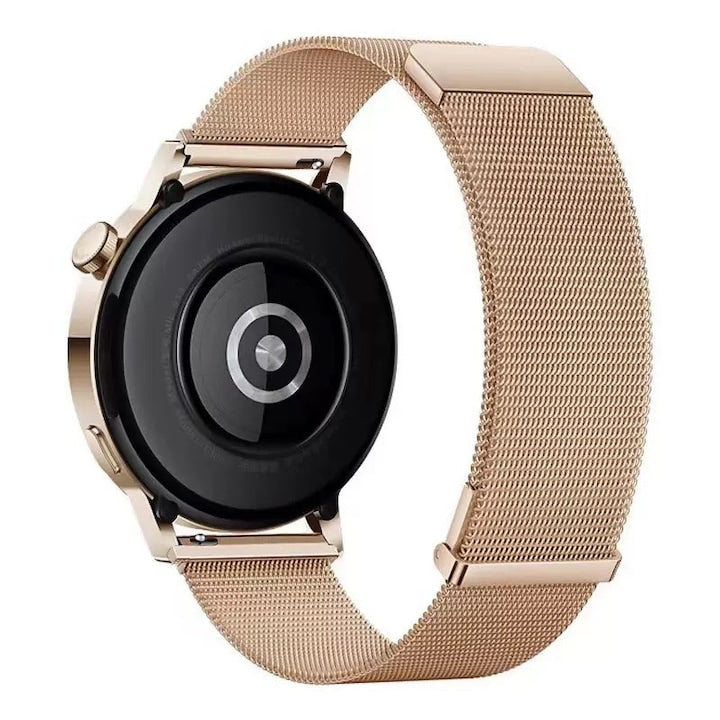 Curea metalica compatibila cu Huawei Watch GT4 41mm GT5 41mm GT5 Pro 42mm Xiaomi Watch S4 41mm Realme Band 2 bratara inox auriu rose 18mm