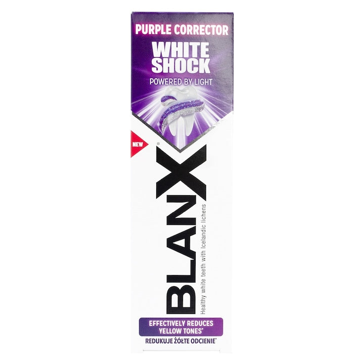 BlanX White Shock Purple Corrector pasta de dinti pentru albire Toothpaste 75 ml