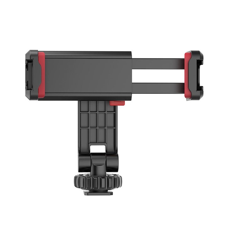 Phone Holder with 1/4" Thread and Cold Shoe Mount Ulanzi ST-06S for attaching phone to DSLR camera, Black