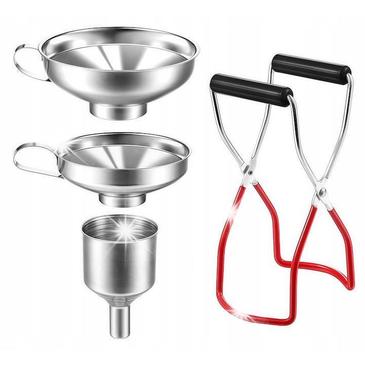 Set palnie inox 3 piese manere laterale diverse dimensiuni