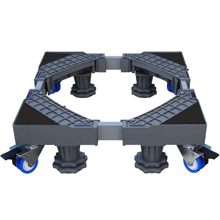 Suport universal ajustabil WALALLA pentru masina de spalat/frigider anti-vibratii gri/negru 41-64cm