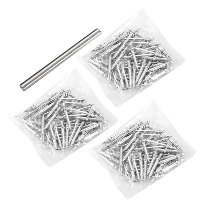 Cuie duble pentru plinte 300 buc galvanizate invizibile 10mm