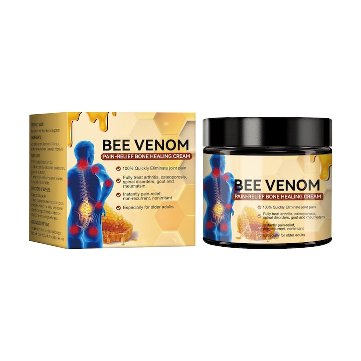 Crema calmantă cu venin de albine – tratament articular pentru durerile de spate, genunchi, umeri