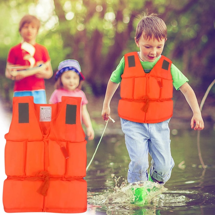 YANYXR Kids Life Vest, 30kg, Elastic, Orange, 45x35cm
