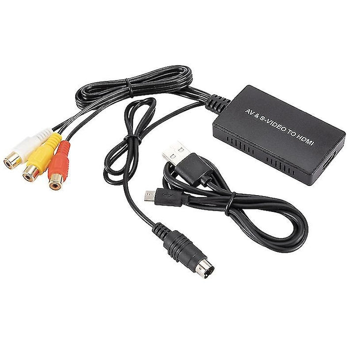 Adaptor S-video la HDMI 1080p negru