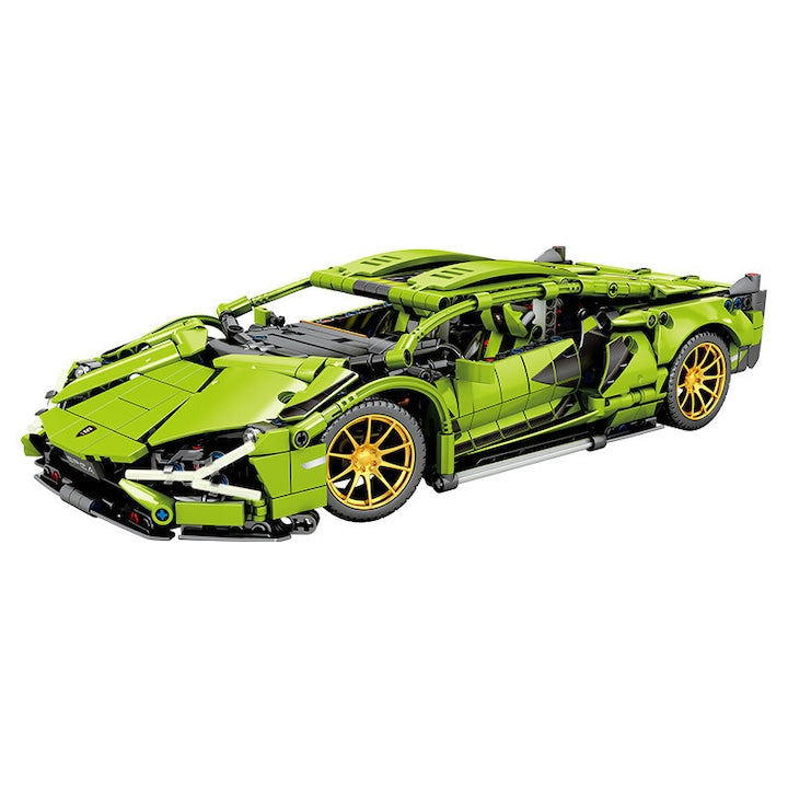 ZOUN Lamborghini Sports Car Building Set, 1280 pieces, green