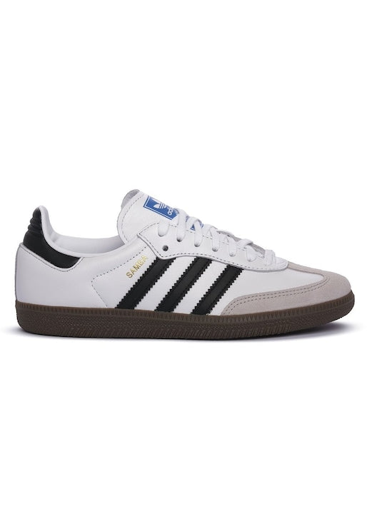 adidas - Women's Samba shoes, genuine leather, soft lining, White/Black, 12 installments with 0% interest