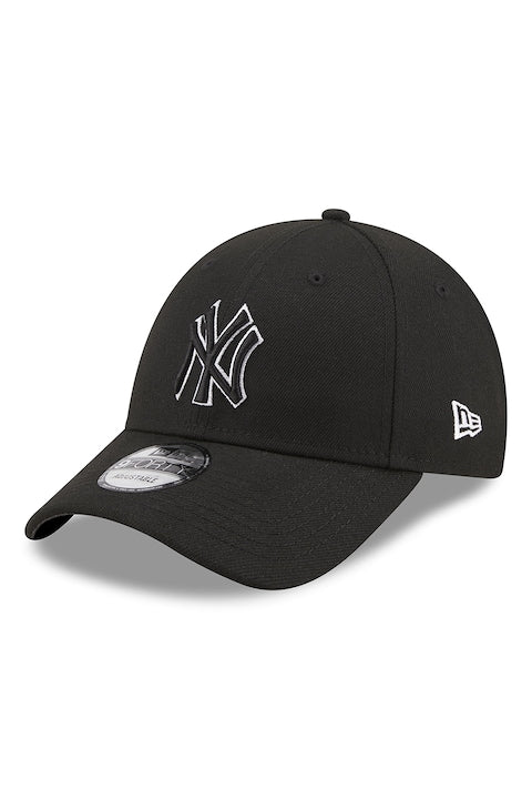 New Era - New York Yankees 9FORTY Embroidered Logo Cap - Black, Off-White, 56-62 CM 12 installments with 0% interest