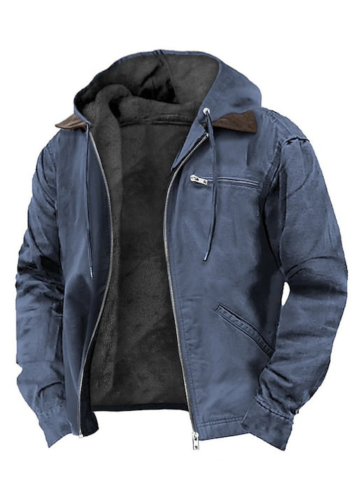 OEM - Men's Hooded Waterproof Polyester Jacket, Navy, Size M (International) - 12 interest-free installments