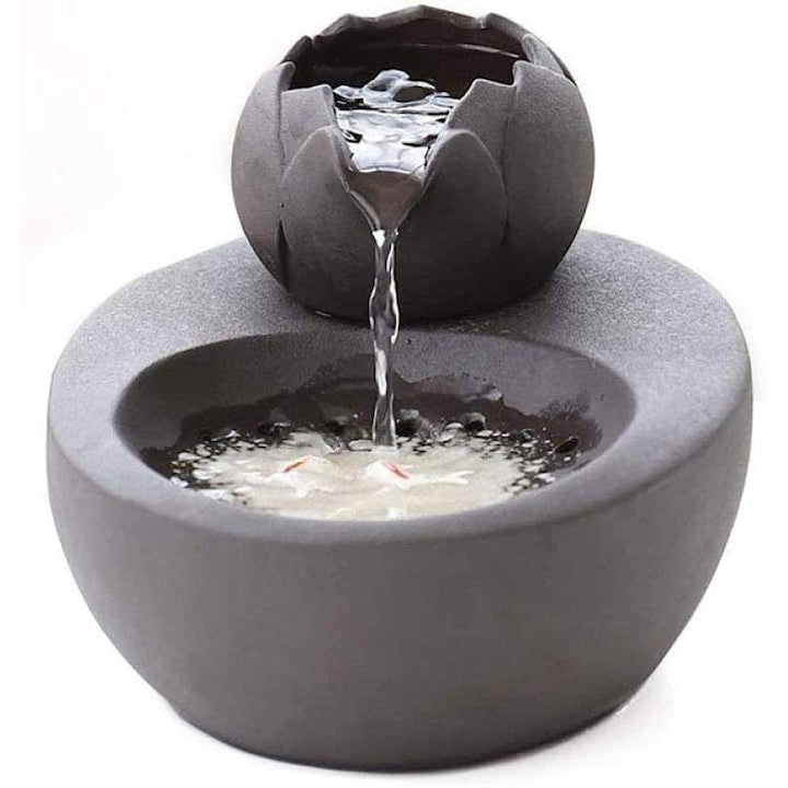 Dispenser de apa ceramic cu filtru automat capacitate 1.3L pentru pisici si animale de companie