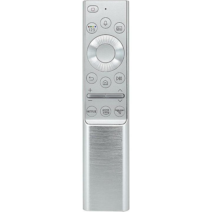 Telecomanda pentru Samsung Smart TV ABS plastic compatibila cu Samsung Smart Control BN59-01328A BN5901328A RMCRMT1AP1 SUB BN59-01327B buton Netflix bluetooth control vocal argintiu