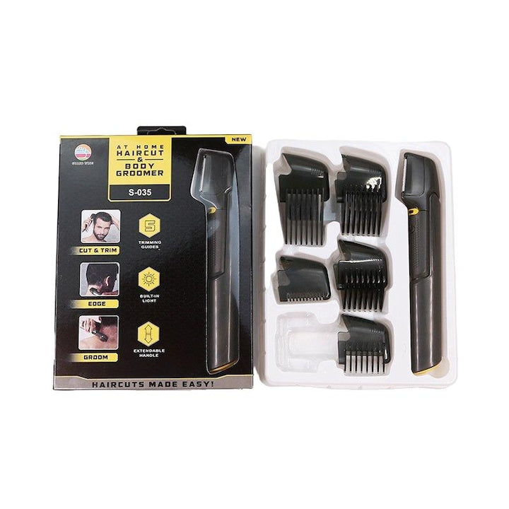 Aparat de tuns parul corporal pentru barbati ZOUN multifunctional reincarcabil prin USB portabil pentru tuns parul barbierit barba lavabil retractabil negru