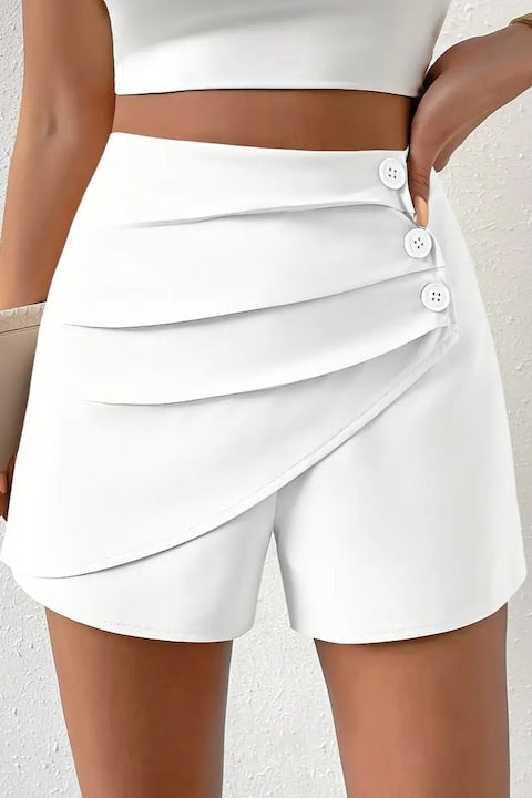 Import - Elegant high-waisted office shorts, White 12 installments with 0% interest