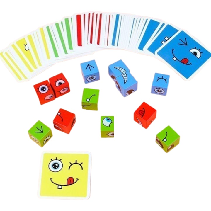 Building blocks toys, parent-child amusement park, expression puzzles, tools for children's brain development