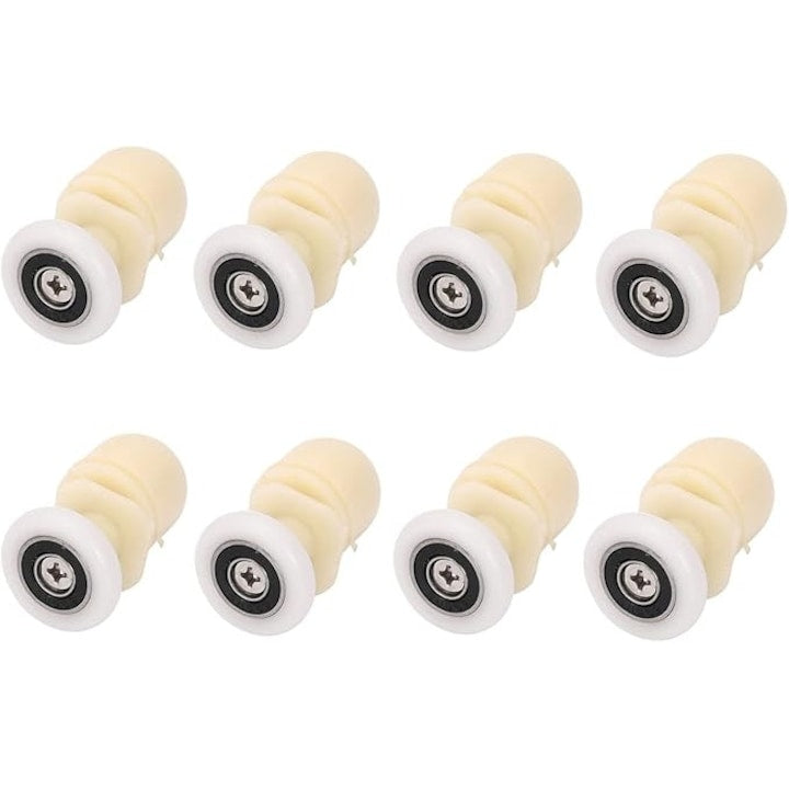Set Role de Dus 8 Buc Potrivite pentru Scripetii Usilor Glisante din Sticla de Baie Capacitate Portanta Mare Piese de Schimb Ultra-Silentioase pentru Role pentru Usi de Dus din Sticla (25 MM)