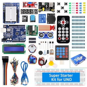 Kit de programare Arduino Starter UNO R3 Rqiurpn LCD1602 SG90 450 componente Telecomanda Pentru incepatori Multicolor