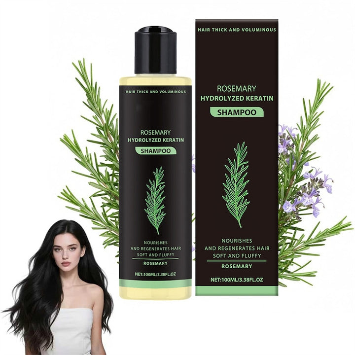 Sampon pentru cresterea parului cu rozmarin care contine keratina hidrolizata face parul puternic si bogat combatand subtierea si caderea parului. Potrivit atat pentru barbati cat si pentru femei. 100 ml
