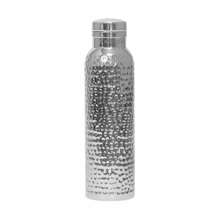 Sticla apa cupru pur capacitate 25.7x7.3x5.1cm cu husa textila argintiu
