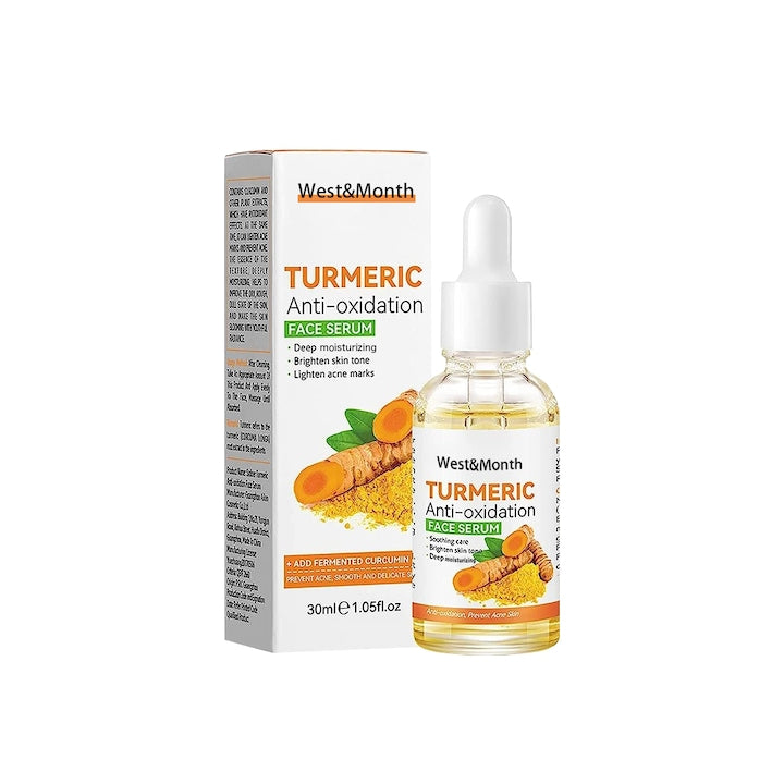 Ser facial cu turmeric hidratant pentru ten luminos West&Month 30ml