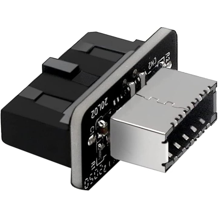 Adaptor 19/20 Pin USB 3.1 la USB Type-C conector vertical USB 3.1 Key-A Type-E