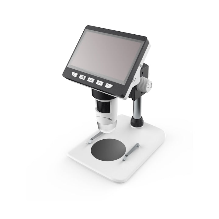 Microscop digital cu ecran LCD 4.3" color Chigoods magnificare: 50-1000x imagine FullHD iluminare 8 LED-uri