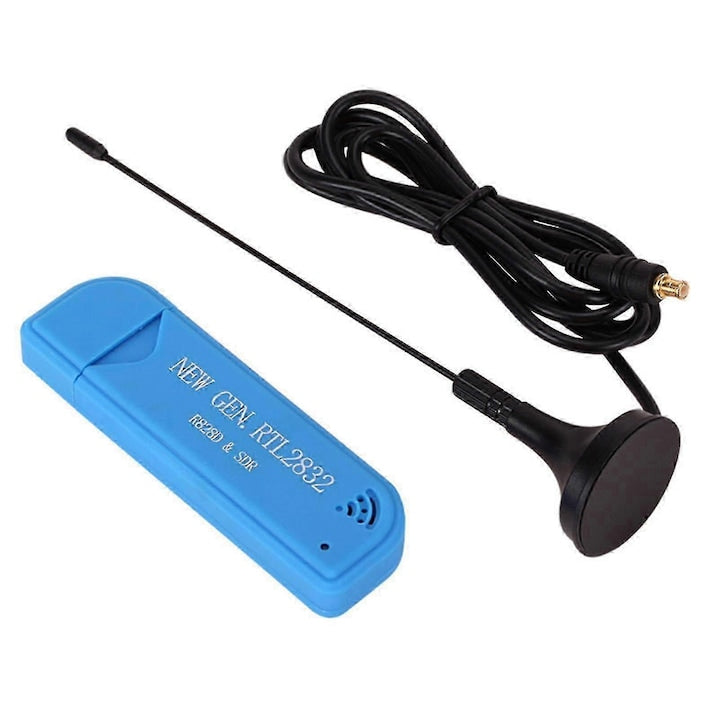 Recepator radio wireless Sdr RTL2832U R828D cu antena 25MHz-1760MHz USB