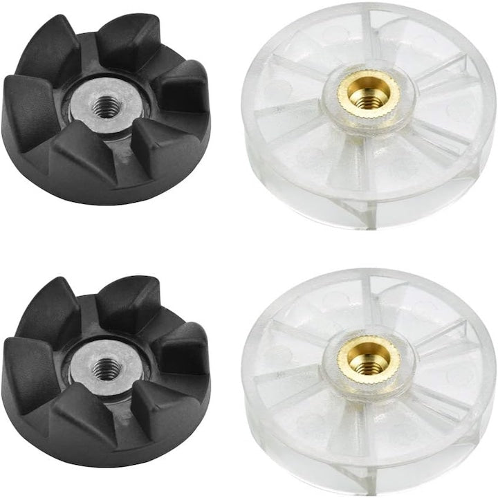 Set angrenaje de baza pentru blender Nybgyy 2 roti motor si 2 roti acoperire plastic si cauciuc transparent si negru