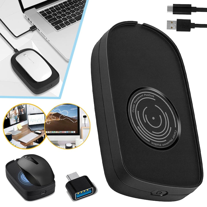 Undetectable Mouse Mover Motion Simulator To Wake Up Your Computer And Laptop Keeps PC Active No Software No Driver With USB C Adapter