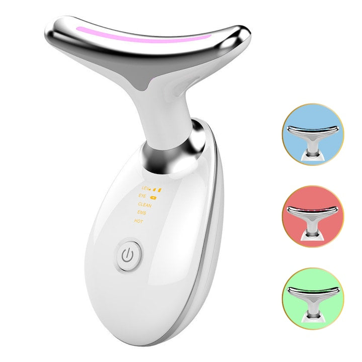 Dispozitiv Facial Multifunctional Anti-Imbatranire Indepartare Gusa Tratament HIFU Intinerirea si Intarirea Pielii Reducerea Ridurilor Lifting Masaj Facial Ultrasonic EMS Hidratare 3 Moduri Curatare Faciala 500mAh Cablu USB