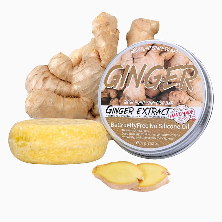 Sampon solid pentru cresterea parului cu extract de ghimbir unisex 60g