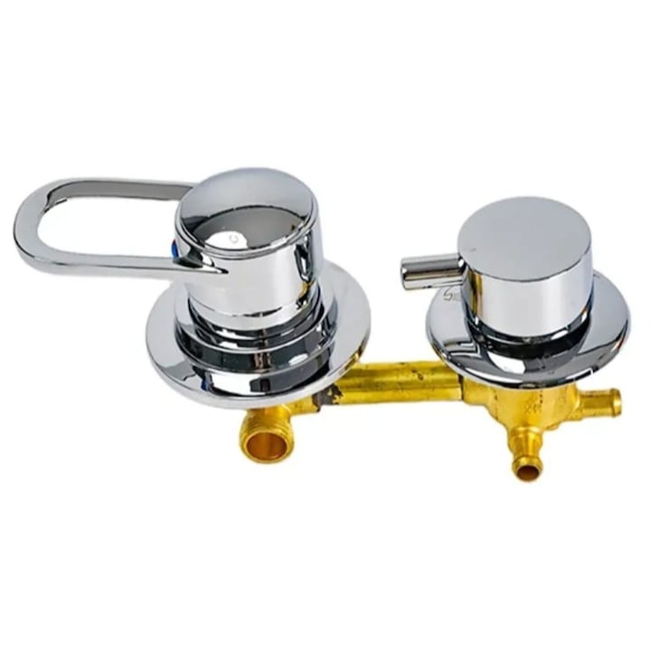 Shower cabin mixer battery 3-way hose connection 9508-3 (10cm)