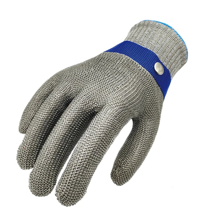 Total Professional CAT9 Cut-Resistant & Anti-Slip Polyester Gloves with Steel Inserts, Highly Resistant to Cutting. Used for mechanical handling, kitchen, gardening, craftsmanship, M.