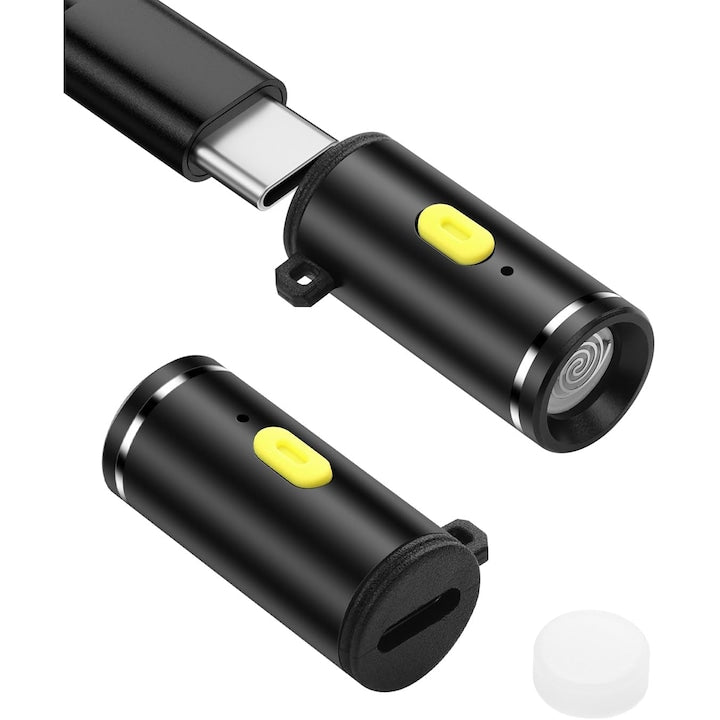 Bricheta electrica mini tip-C Portabila Anti Vant pentru Camping si Calatorii Negru