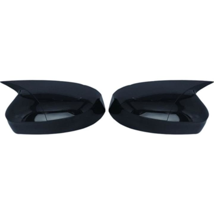 Set 2 Capace oglinda compatibile cu VW PASSAT B6 2005-2010 Negru lucios