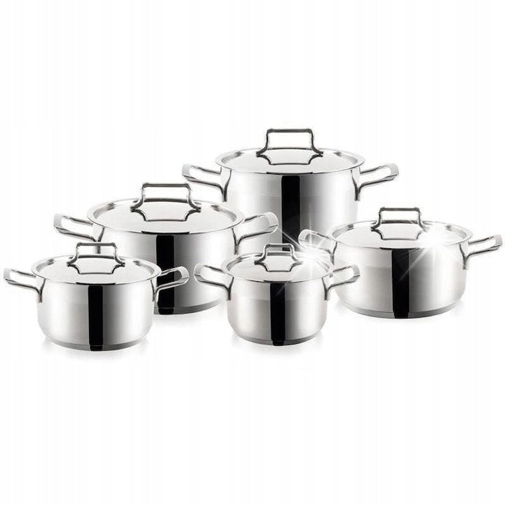 Set oale din inox 18/10 Orion Anett 10 piese multicolor diverse dimensiuni