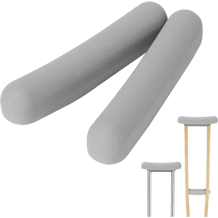 Set de 2 Tampoane pentru Carje Nybgyy Anti-Alunecare Gri 19x3.3cm