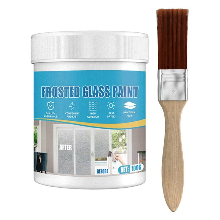 Frosted glass paint 100g, brush included, waterproof