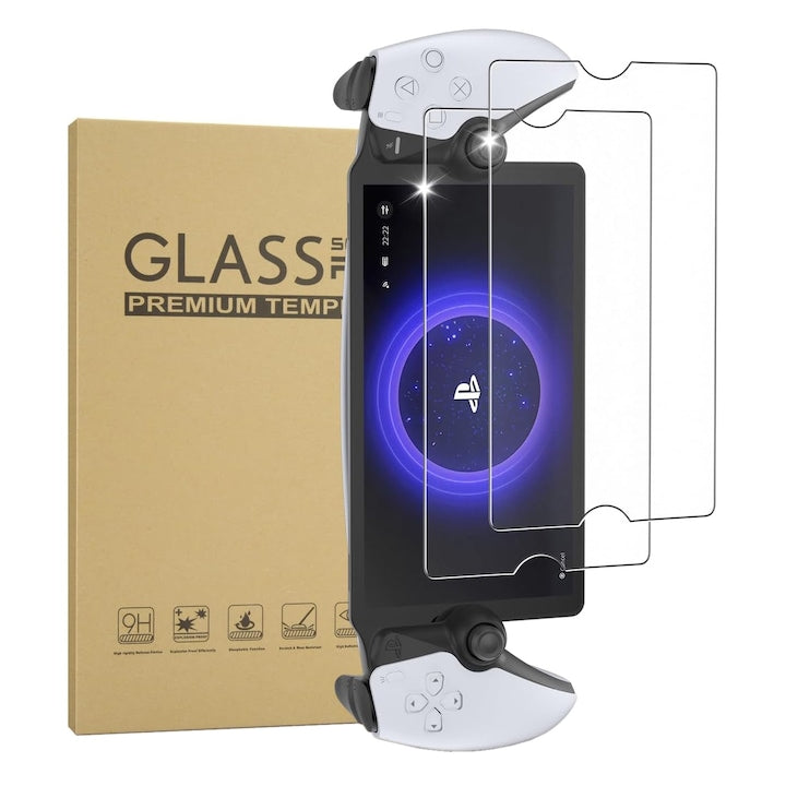 Set 2 folii de protectie pentru PlayStation Portal Sticla securizata Ultra HD duritate 9H 0.3 mm Transparent