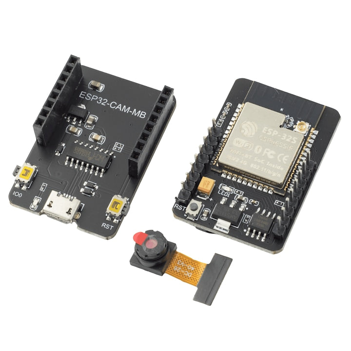 Placa ESP32 cu camera WiFi ESP32-CAM + BLE 4.2 + programator dedicat Negru