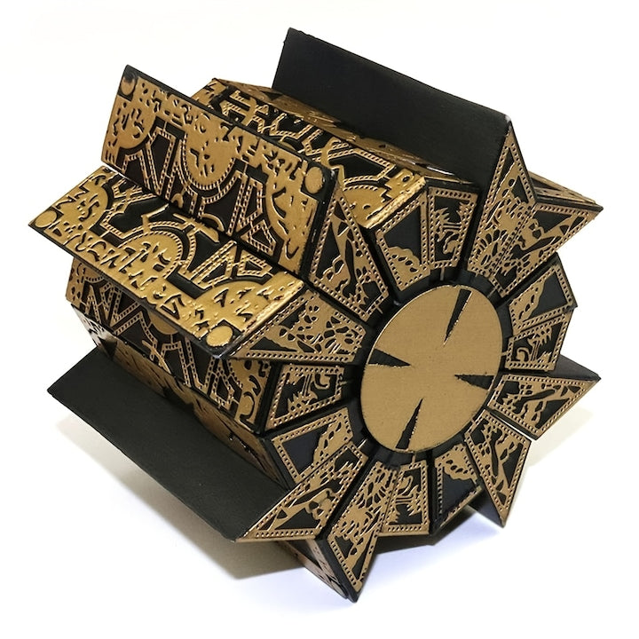 Functional Puzzle Box Detachable and Transformable Puzzle Cube Lament Configuration Model with Base Decorative Box with Locking System 7.6 x 7.6 cm