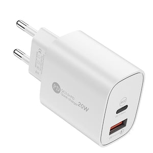 Incarcator retea Hggzeg Incarcator fast charge Adaptor priza 20w incarcator tip c si usb 3.0 5V/3.5A Protectie temperatura ridicata si supracurent Universal compatibil Huawei Samsung Xiaomi Plastic 8 x 4.2 x 2.9cm Alb