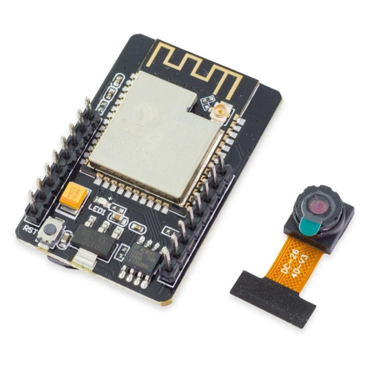 ESP32 Board with ESP32-CAM WiFi + BLE 4.2 Camera 520 kB RAM 2 MPx 5V