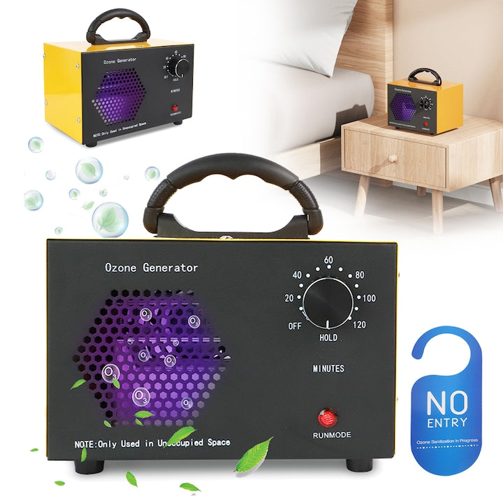 Ozone Generator High-Capacity Ozone Machine 40000 mg/h Air Purifier with 120-Minute Timer O3 Deodorizer for Home Car Office Smoke and Pet Odors